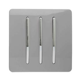ART-SS6LG  3 Gang 2 Way 10 Amp Rocker Light Grey